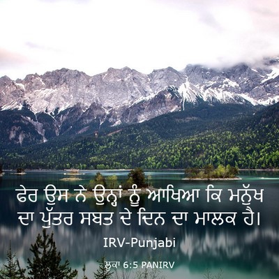 Picture 03 - ਲੂਕਾ 6:5 PANIRV - ਫੇਰ ਉਸ ਨੇ ਉਨ੍ਹਾਂ - Bible Verse Picture