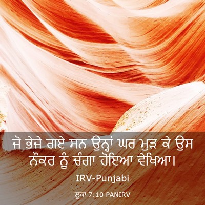 Picture 03 - ਲੂਕਾ 7:10 PANIRV - ਜੋ ਭੇਜੇ ਗਏ ਸਨ - Bible Verse Picture