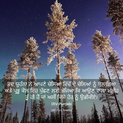 Picture 03 - ਲੂਕਾ 7:19 PANIRV - ਤਦ ਯੂਹੰਨਾ ਨੇ ਆਪਣੇ - Bible Verse Picture