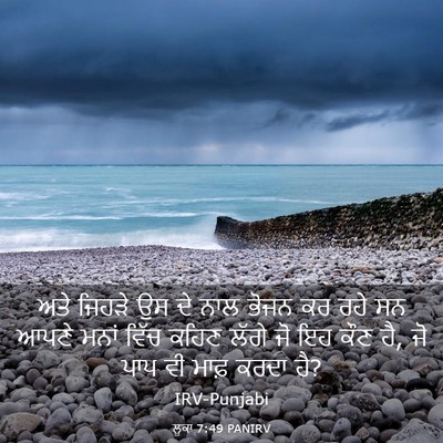 Picture 03 - ਲੂਕਾ 7:49 PANIRV - ਅਤੇ ਜਿਹੜੇ ਉਸ ਦੇ ਨਾਲ - Bible Verse Picture
