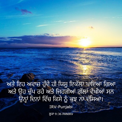 Picture 03 - ਲੂਕਾ 9:36 PANIRV - ਅਤੇ ਇਹ ਅਵਾਜ਼ ਹੁੰਦੇ - Bible Verse Picture