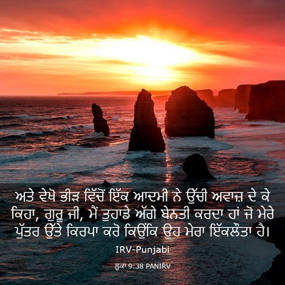Picture 03 - ਲੂਕਾ 9:38 PANIRV - ਅਤੇ ਵੇਖੋ ਭੀੜ - Bible Verse Picture