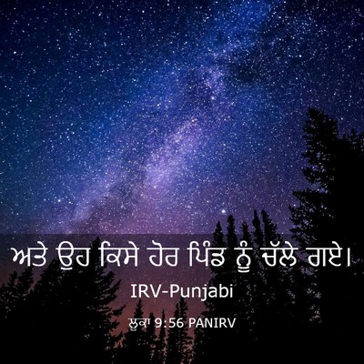 Picture 03 - ਲੂਕਾ 9:56 PANIRV - ਅਤੇ ਉਹ ਕਿਸੇ ਹੋਰ - Bible Verse Picture