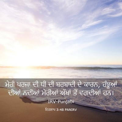 Picture 03 - ਵਿਰਲਾਪ 3:48 PANIRV - ਮੇਰੀ ਪਰਜਾ ਦੀ ਧੀ ਦੀ - Bible Verse Picture