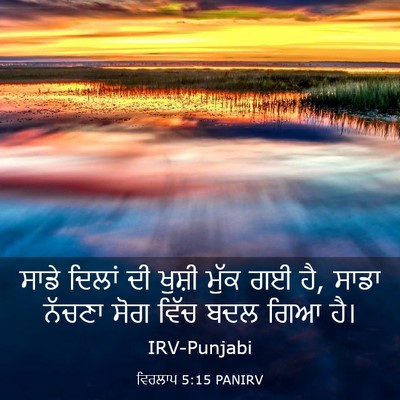 Picture 03 - ਵਿਰਲਾਪ 5:15 PANIRV - ਸਾਡੇ ਦਿਲਾਂ ਦੀ - Bible Verse Picture