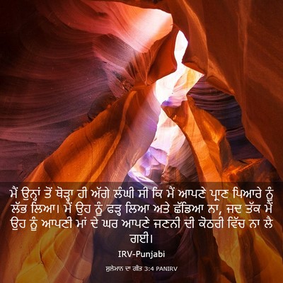 Picture 03 - ਸੁਲੇਮਾਨ ਦਾ ਗੀਤ 3:4 PANIRV - ਮੈਂ ਉਨ੍ਹਾਂ ਤੋਂ - Bible Verse Picture