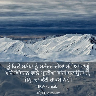 Picture 03 - ਹਬੱਕੂਕ 1:14 PANIRV - ਤੂੰ ਕਿਉਂ ਮਨੁੱਖਾਂ - Bible Verse Picture