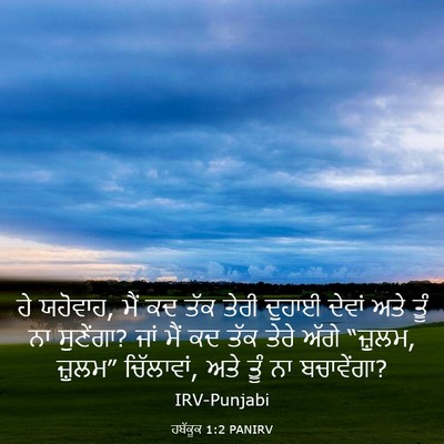 Picture 03 - ਹਬੱਕੂਕ 1:2 PANIRV - ਹੇ ਯਹੋਵਾਹ, ਮੈਂ ਕਦ - Bible Verse Picture