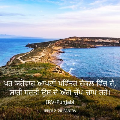 Picture 03 - ਹਬੱਕੂਕ 2:20 PANIRV - ਪਰ ਯਹੋਵਾਹ ਆਪਣੀ - Bible Verse Picture