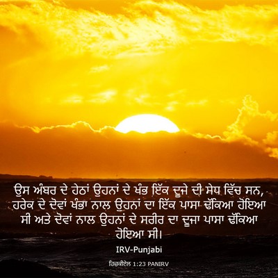Picture 03 - ਹਿਜ਼ਕੀਏਲ 1:23 PANIRV - ਉਸ ਅੰਬਰ ਦੇ ਹੇਠਾਂ - Bible Verse Picture