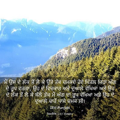 Picture 03 - ਹਿਜ਼ਕੀਏਲ 1:27 PANIRV - ਮੈਂ ਉਸ ਦੇ ਲੱਕ ਤੋਂ - Bible Verse Picture