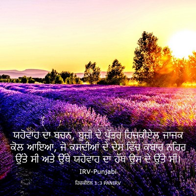 Picture 03 - ਹਿਜ਼ਕੀਏਲ 1:3 PANIRV - ਯਹੋਵਾਹ ਦਾ ਬਚਨ, - Bible Verse Picture