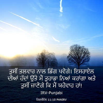 Picture 03 - ਹਿਜ਼ਕੀਏਲ 11:10 PANIRV - ਤੁਸੀਂ ਤਲਵਾਰ ਨਾਲ - Bible Verse Picture