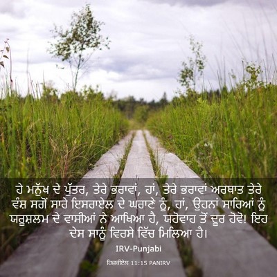 Picture 03 - ਹਿਜ਼ਕੀਏਲ 11:15 PANIRV - ਹੇ ਮਨੁੱਖ ਦੇ ਪੁੱਤਰ, - Bible Verse Picture