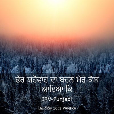 Picture 03 - ਹਿਜ਼ਕੀਏਲ 16:1 PANIRV - ਫੇਰ ਯਹੋਵਾਹ ਦਾ ਬਚਨ - Bible Verse Picture