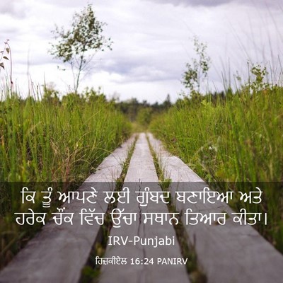 Picture 03 - ਹਿਜ਼ਕੀਏਲ 16:24 PANIRV - ਕਿ ਤੂੰ ਆਪਣੇ ਲਈ - Bible Verse Picture