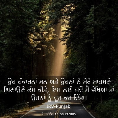Picture 03 - ਹਿਜ਼ਕੀਏਲ 16:50 PANIRV - ਉਹ ਹੰਕਾਰਨਾਂ ਸਨ ਅਤੇ - Bible Verse Picture