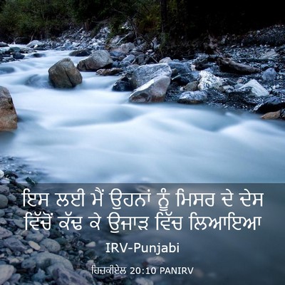 Picture 03 - ਹਿਜ਼ਕੀਏਲ 20:10 PANIRV - ਇਸ ਲਈ ਮੈਂ ਉਹਨਾਂ ਨੂੰ - Bible Verse Picture