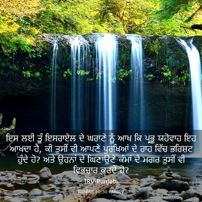 Picture 03 - ਹਿਜ਼ਕੀਏਲ 20:30 PANIRV - ਇਸ ਲਈ ਤੂੰ ਇਸਰਾਏਲ ਦੇ - Bible Verse Picture