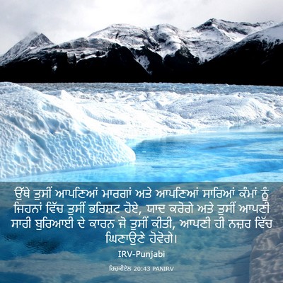 Picture 03 - ਹਿਜ਼ਕੀਏਲ 20:43 PANIRV - ਉੱਥੇ ਤੁਸੀਂ ਆਪਣਿਆਂ - Bible Verse Picture