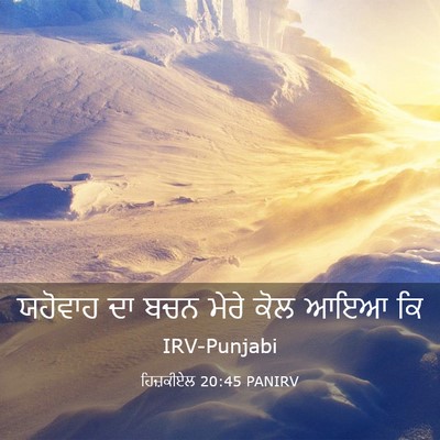 Picture 03 - ਹਿਜ਼ਕੀਏਲ 20:45 PANIRV - ਯਹੋਵਾਹ ਦਾ ਬਚਨ ਮੇਰੇ - Bible Verse Picture