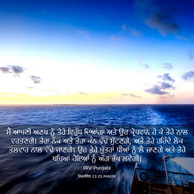 Picture 03 - ਹਿਜ਼ਕੀਏਲ 23:25 PANIRV - ਮੈਂ ਆਪਣੀ ਅਣਖ ਨੂੰ - Bible Verse Picture