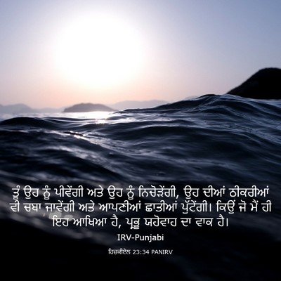 Picture 03 - ਹਿਜ਼ਕੀਏਲ 23:34 PANIRV - ਤੂੰ ਉਹ ਨੂੰ ਪੀਵੇਂਗੀ - Bible Verse Picture