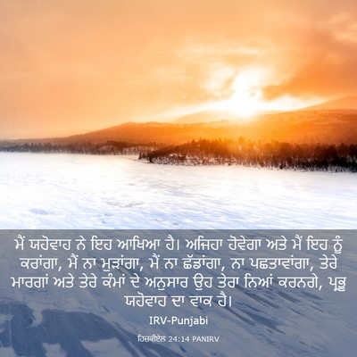 Picture 03 - ਹਿਜ਼ਕੀਏਲ 24:14 PANIRV - ਮੈਂ ਯਹੋਵਾਹ ਨੇ ਇਹ - Bible Verse Picture