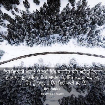 Picture 03 - ਹਿਜ਼ਕੀਏਲ 24:3 PANIRV - ਇਸ ਵਿਦਰੋਹੀ ਘਰਾਣੇ - Bible Verse Picture