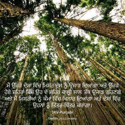 Picture 03 - ਹਿਜ਼ਕੀਏਲ 29:12 PANIRV - ਮੈਂ ਉੱਜੜੇ ਦੇਸਾਂ - Bible Verse Picture