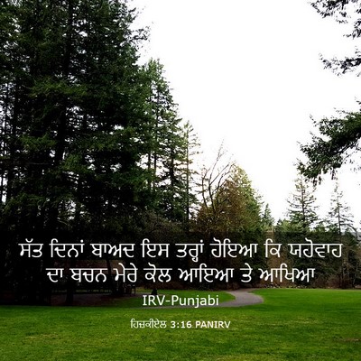 Picture 03 - ਹਿਜ਼ਕੀਏਲ 3:16 PANIRV - ਸੱਤ ਦਿਨਾਂ ਬਾਅਦ ਇਸ - Bible Verse Picture