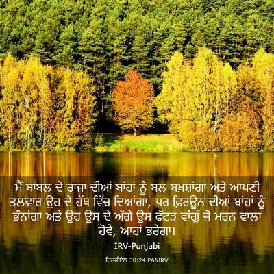 Picture 03 - ਹਿਜ਼ਕੀਏਲ 30:24 PANIRV - ਮੈਂ ਬਾਬਲ ਦੇ ਰਾਜਾ - Bible Verse Picture