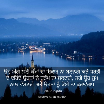Picture 03 - ਹਿਜ਼ਕੀਏਲ 34:28 PANIRV - ਉਹ ਅੱਗੇ ਲਈ ਕੌਮਾਂ ਦਾ - Bible Verse Picture
