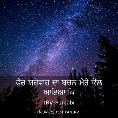 Picture 03 - ਹਿਜ਼ਕੀਏਲ 35:1 PANIRV - ਫੇਰ ਯਹੋਵਾਹ ਦਾ ਬਚਨ - Bible Verse Picture
