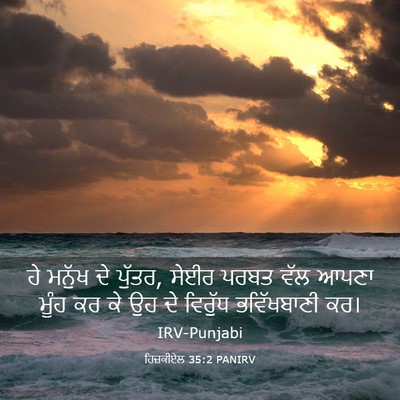 Picture 03 - ਹਿਜ਼ਕੀਏਲ 35:2 PANIRV - ਹੇ ਮਨੁੱਖ ਦੇ ਪੁੱਤਰ, - Bible Verse Picture