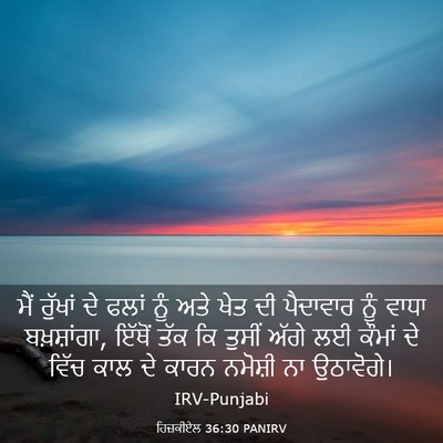 Picture 03 - ਹਿਜ਼ਕੀਏਲ 36:30 PANIRV - ਮੈਂ ਰੁੱਖਾਂ ਦੇ ਫਲਾਂ - Bible Verse Picture