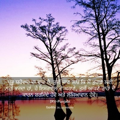 Picture 03 - ਹਿਜ਼ਕੀਏਲ 36:32 PANIRV - ਪ੍ਰਭੂ ਯਹੋਵਾਹ ਦਾ - Bible Verse Picture