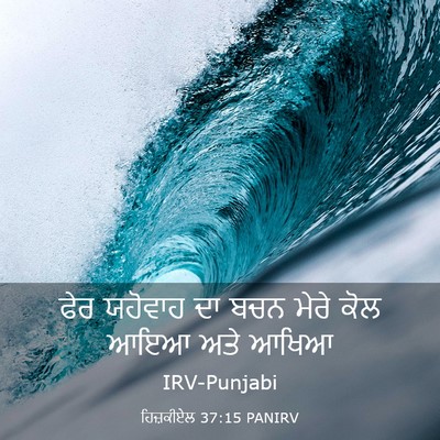 Picture 03 - ਹਿਜ਼ਕੀਏਲ 37:15 PANIRV - ਫੇਰ ਯਹੋਵਾਹ ਦਾ ਬਚਨ - Bible Verse Picture