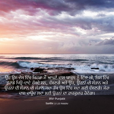 Picture 03 - ਹਿਜ਼ਕੀਏਲ 37:25 PANIRV - ਉਹ ਉਸ ਦੇਸ ਵਿੱਚ - Bible Verse Picture