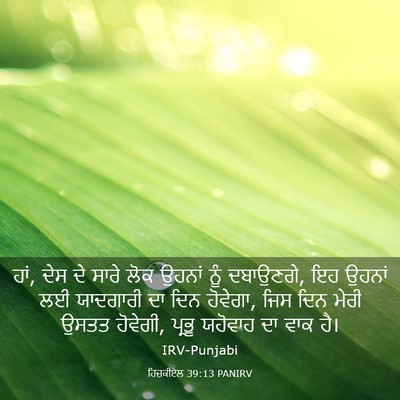 Picture 03 - ਹਿਜ਼ਕੀਏਲ 39:13 PANIRV - ਹਾਂ, ਦੇਸ ਦੇ ਸਾਰੇ - Bible Verse Picture
