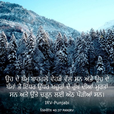Picture 03 - ਹਿਜ਼ਕੀਏਲ 40:37 PANIRV - ਉਹ ਦੇ ਥੰਮ੍ਹ ਬਾਹਰਲੇ - Bible Verse Picture