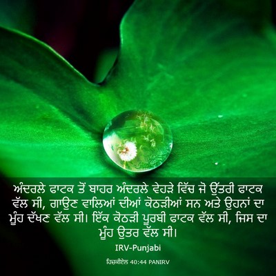Picture 03 - ਹਿਜ਼ਕੀਏਲ 40:44 PANIRV - ਅੰਦਰਲੇ ਫਾਟਕ ਤੋਂ - Bible Verse Picture