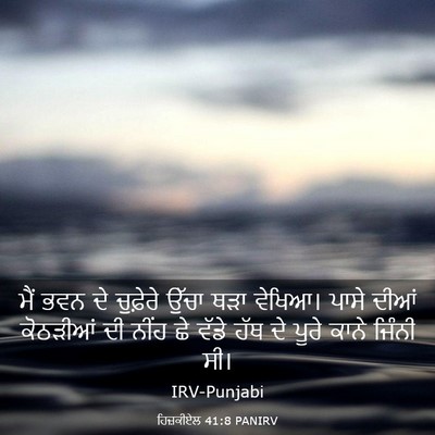 Picture 03 - ਹਿਜ਼ਕੀਏਲ 41:8 PANIRV - ਮੈਂ ਭਵਨ ਦੇ ਚੁਫ਼ੇਰੇ - Bible Verse Picture