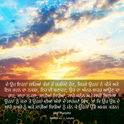 Picture 03 - ਹਿਜ਼ਕੀਏਲ 43:11 PANIRV - ਜੇ ਉਹ ਇਹਨਾਂ ਸਾਰਿਆਂ - Bible Verse Picture