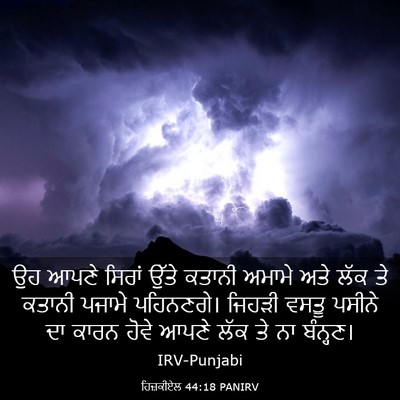 Picture 03 - ਹਿਜ਼ਕੀਏਲ 44:18 PANIRV - ਉਹ ਆਪਣੇ ਸਿਰਾਂ ਉੱਤੇ - Bible Verse Picture