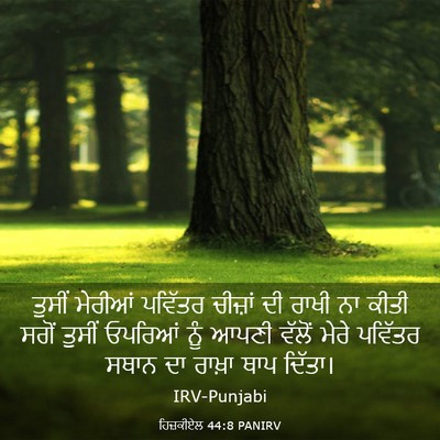 Picture 03 - ਹਿਜ਼ਕੀਏਲ 44:8 PANIRV - ਤੁਸੀਂ ਮੇਰੀਆਂ - Bible Verse Picture