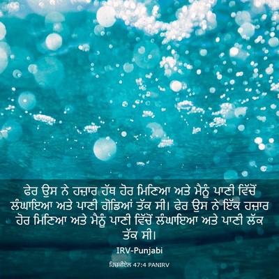 Picture 03 - ਹਿਜ਼ਕੀਏਲ 47:4 PANIRV - ਫੇਰ ਉਸ ਨੇ ਹਜ਼ਾਰ ਹੱਥ - Bible Verse Picture