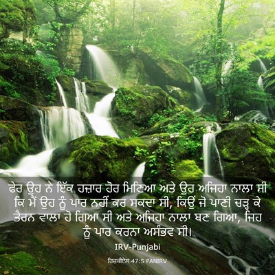 Picture 03 - ਹਿਜ਼ਕੀਏਲ 47:5 PANIRV - ਫੇਰ ਉਹ ਨੇ ਇੱਕ ਹਜ਼ਾਰ - Bible Verse Picture