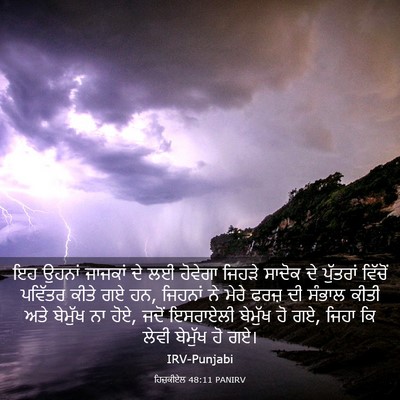 Picture 03 - ਹਿਜ਼ਕੀਏਲ 48:11 PANIRV - ਇਹ ਉਹਨਾਂ ਜਾਜਕਾਂ ਦੇ - Bible Verse Picture