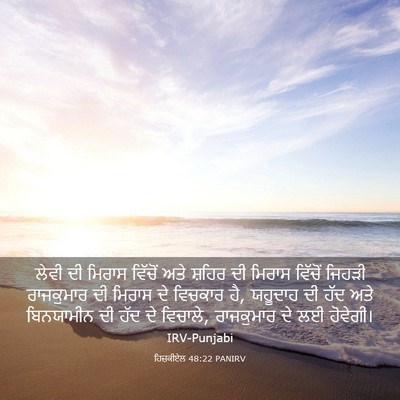 Picture 03 - ਹਿਜ਼ਕੀਏਲ 48:22 PANIRV - ਲੇਵੀ ਦੀ ਮਿਰਾਸ - Bible Verse Picture